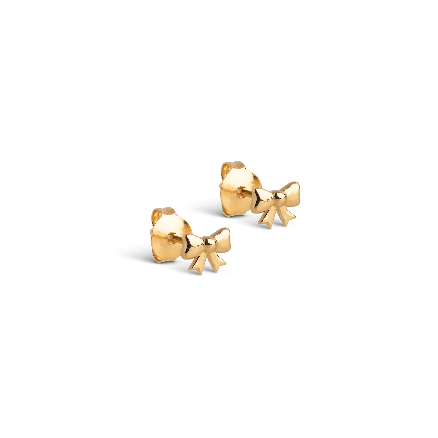 Baby Bow Stud Earrings - Gold Plated