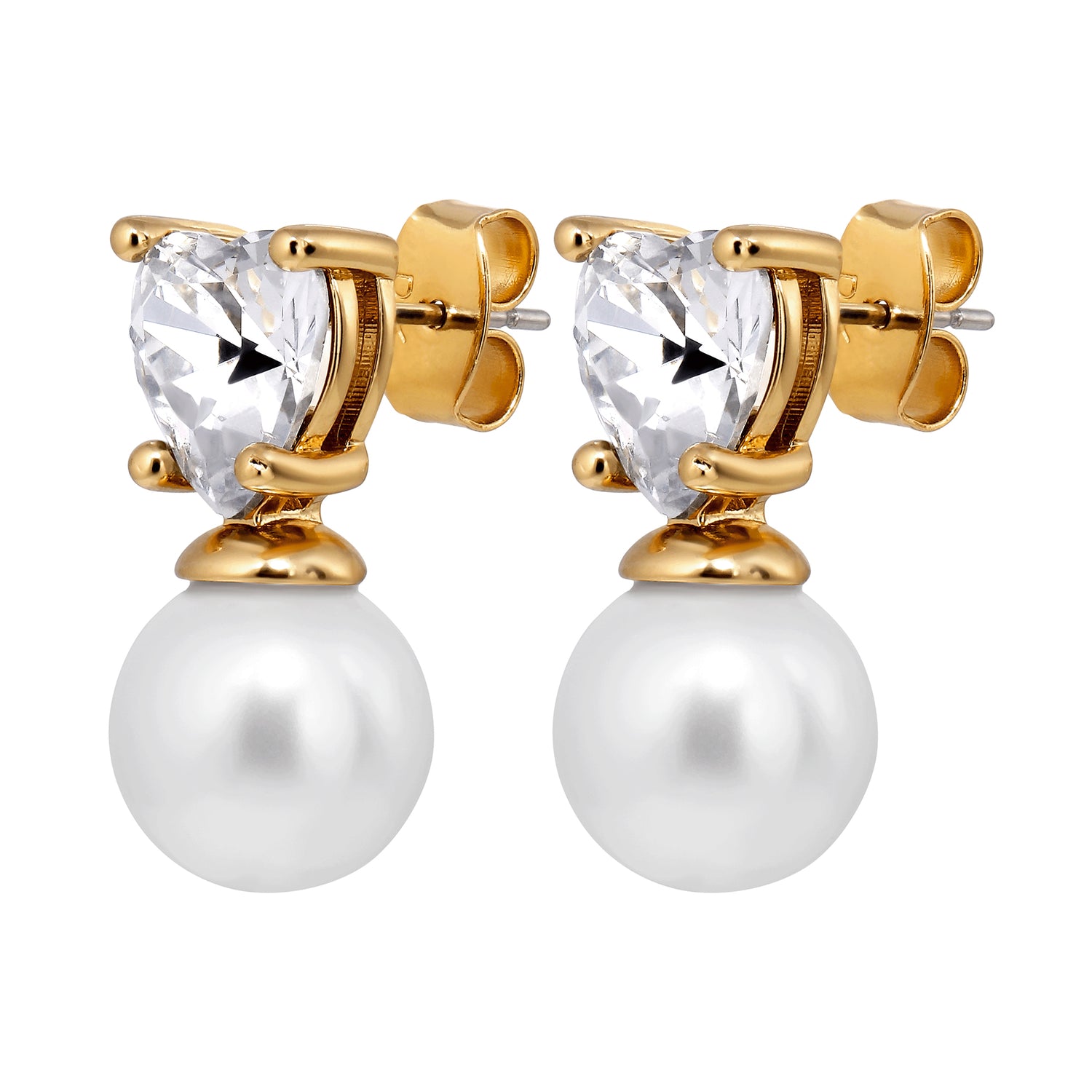 Emo SG Crystal/White Pearl Earrings