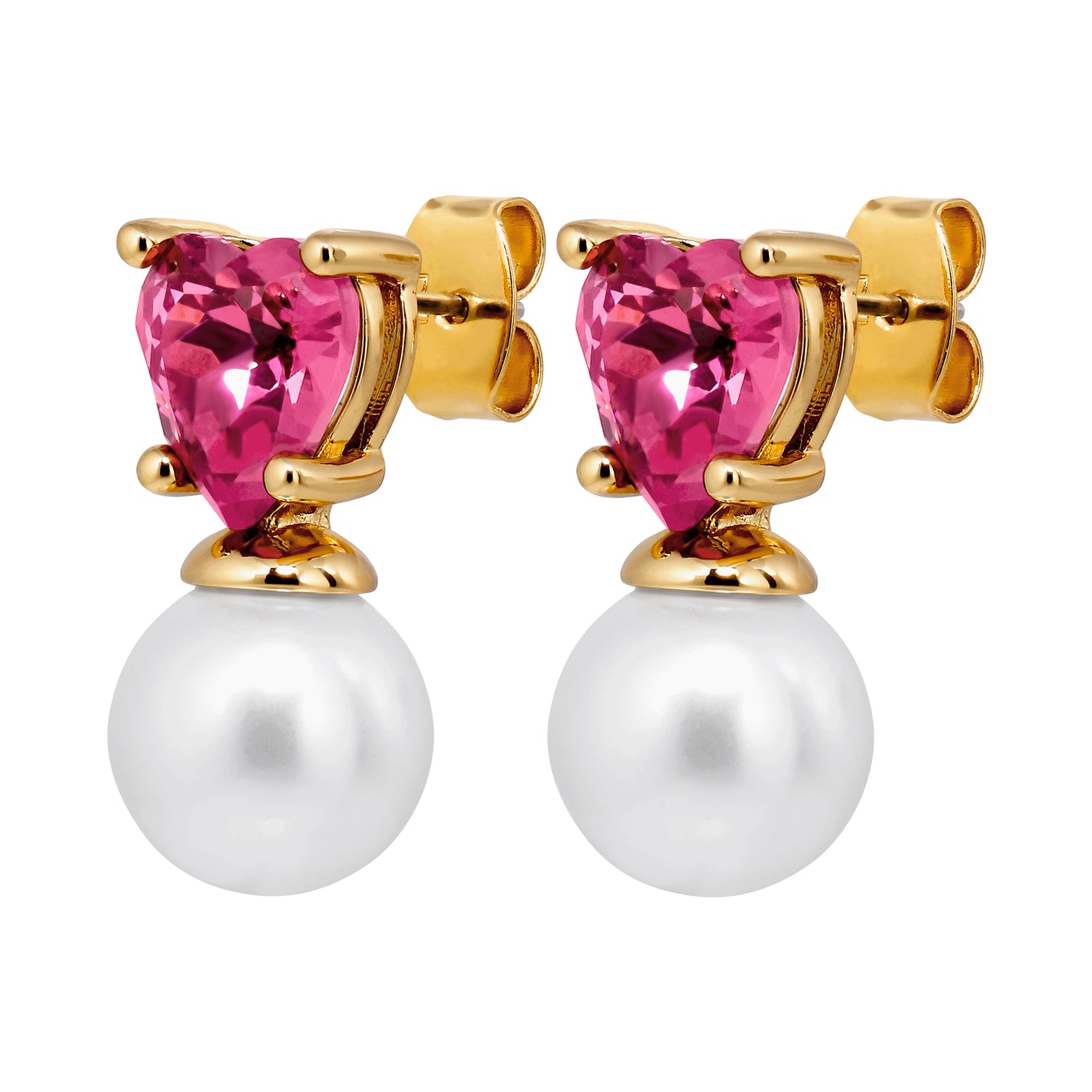 Emo SG Rose/White Pearl Earrings