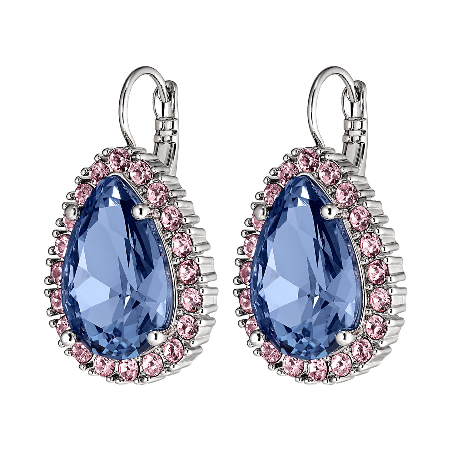 FIORA SS LIGHT BLUE/ROSE EARRINGS