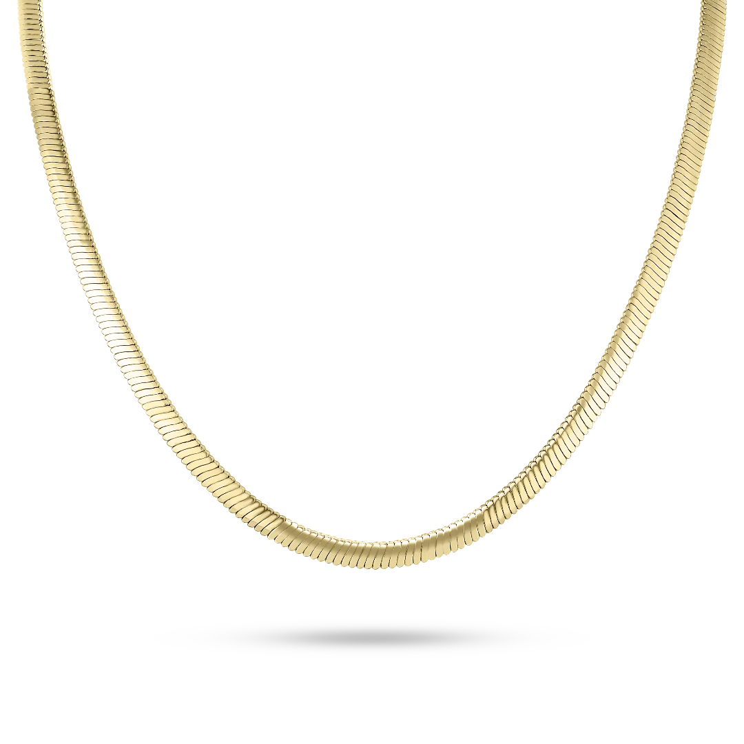 Gold Plated Flat Snake Chain