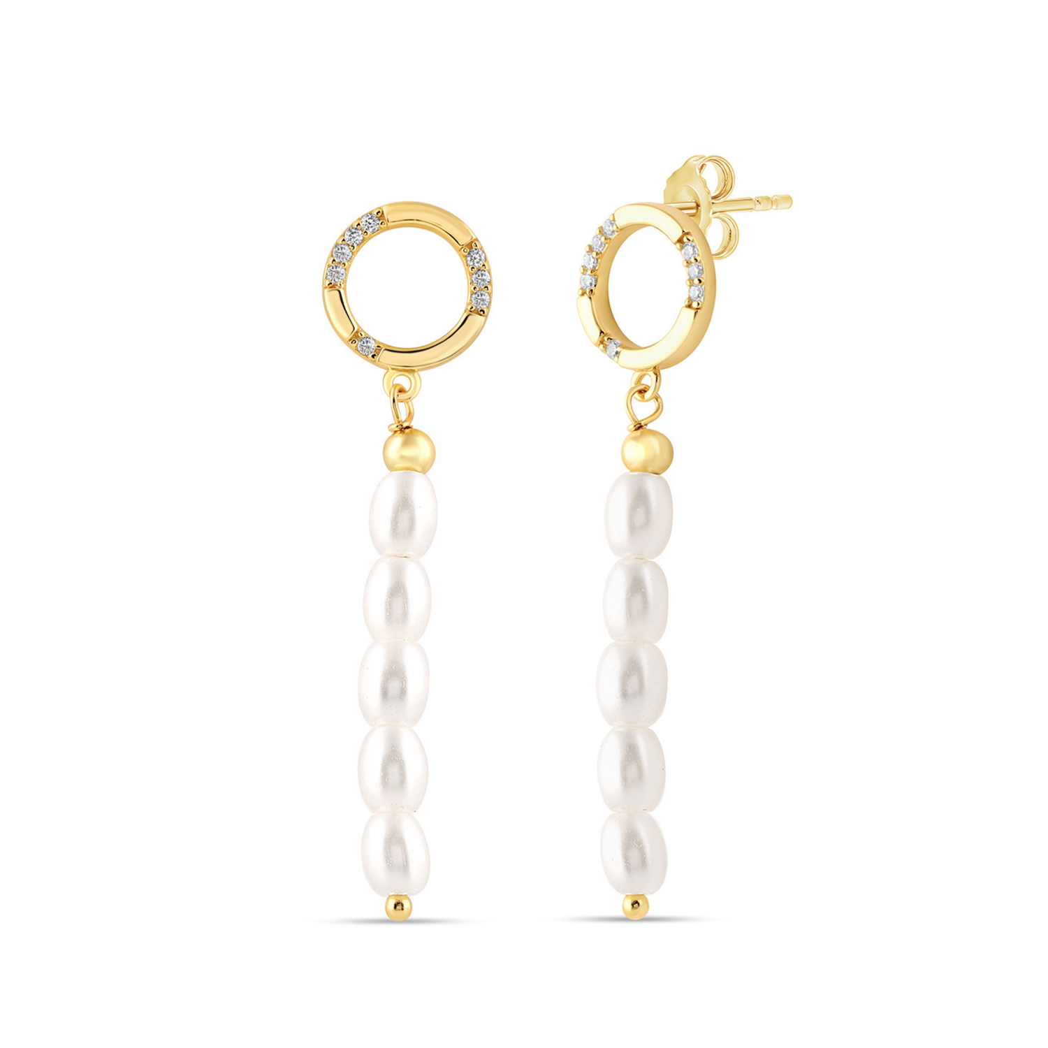 Alchemy Phase Earrings Gold