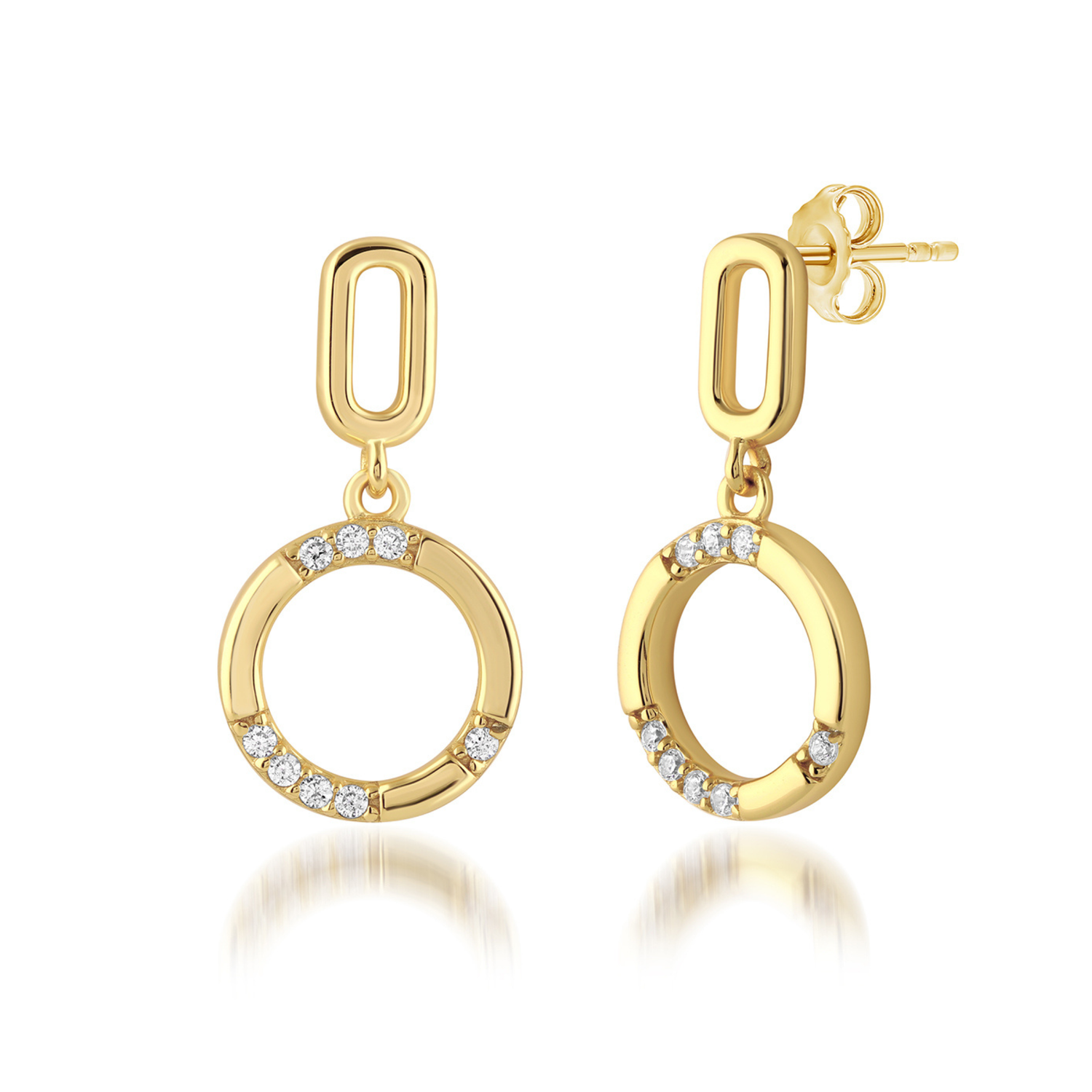 Alchemy Axis Earrings Gold