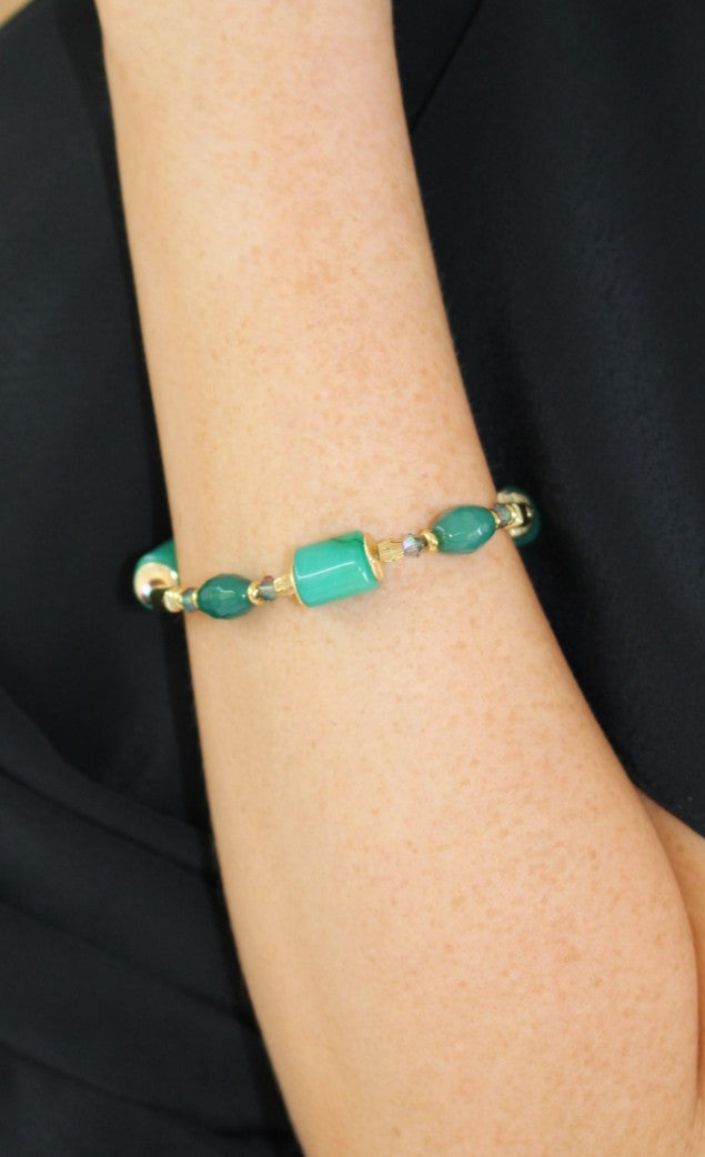 Wilde Emerald Linear Bracelet