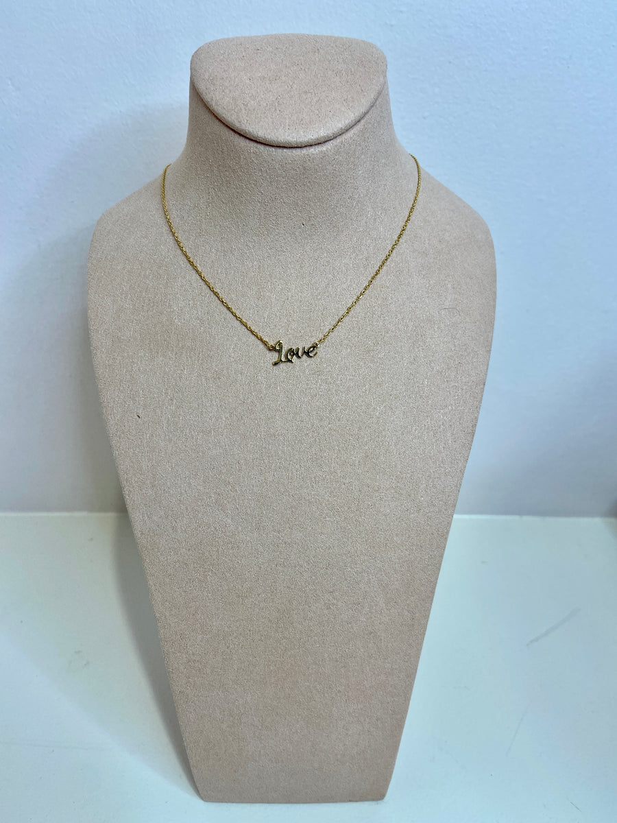 "Love" 9ct Gold Necklace