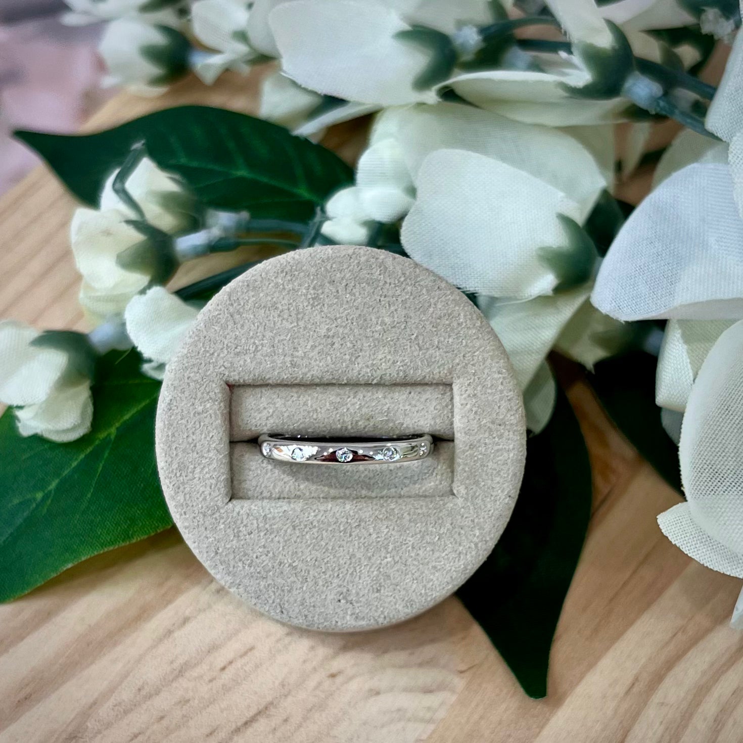 Elegant Diamond Band in 9ct White Gold