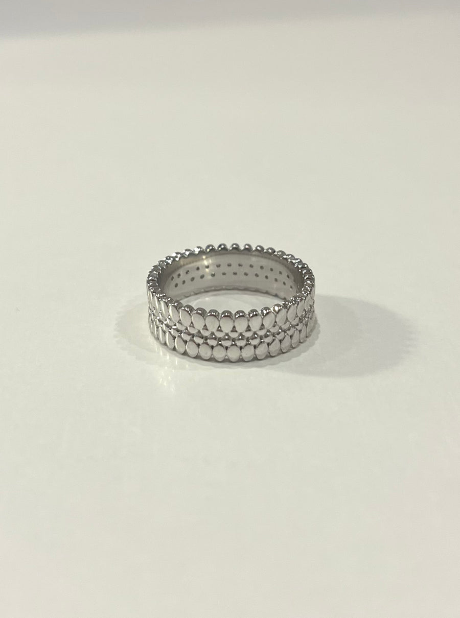 Gisser Silver Textured Ring