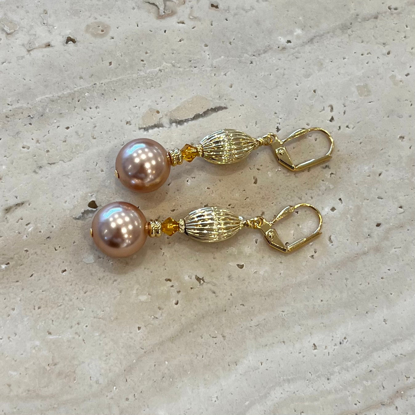 Nocturne Blush Earrings- Short