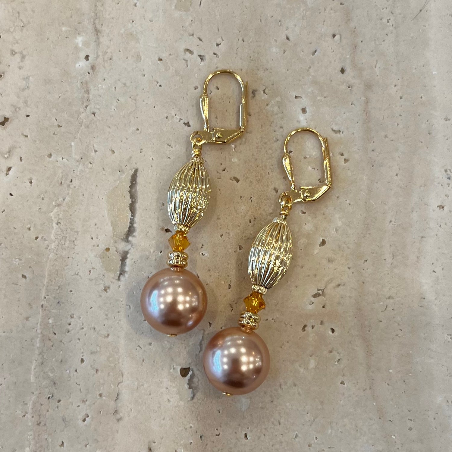 Nocturne Blush Earrings- Short