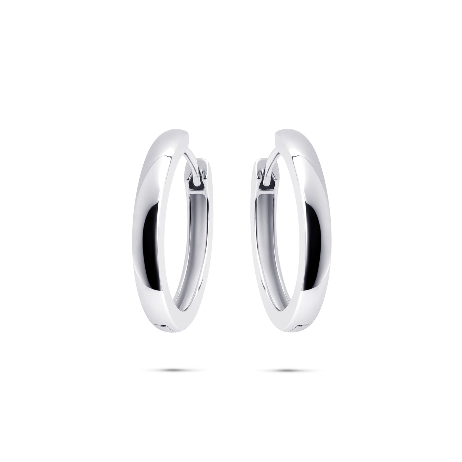 Staple huggie earrings. 925 Sterling Silver and 18ct Yellow Gold Plated