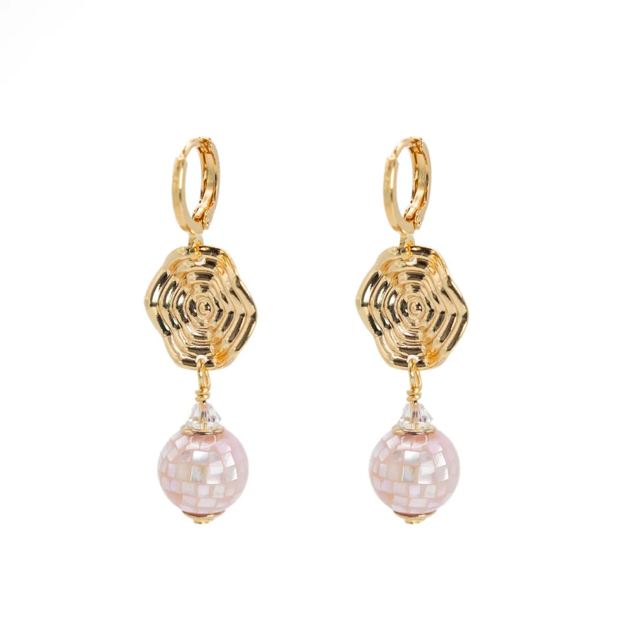 Aoibhianne Pink Wave Drop Earrings