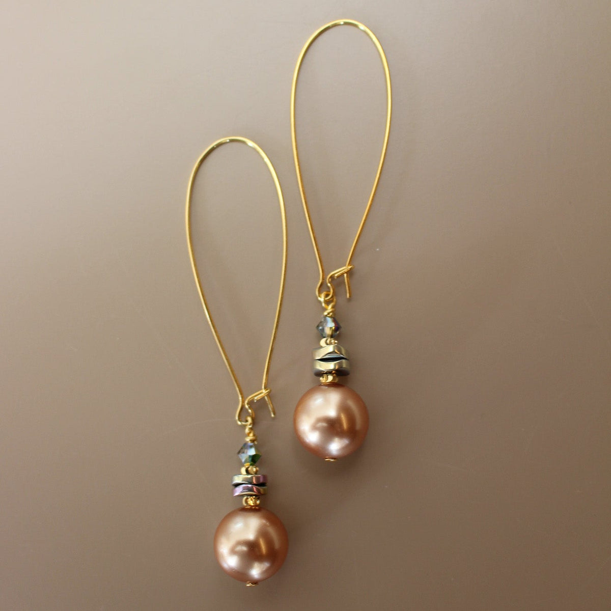 Nocturne Blush Linear Earrings- Long