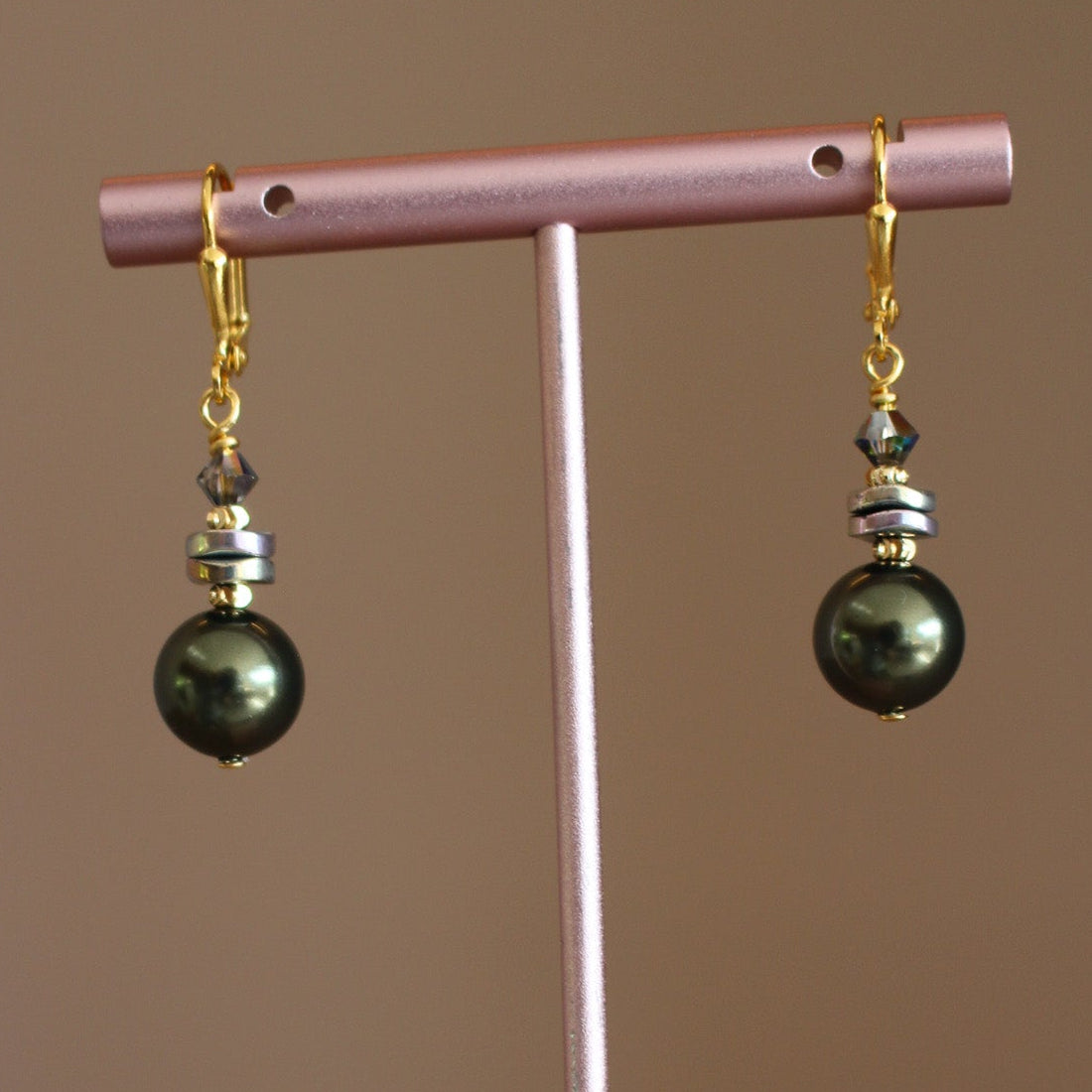 Nocturne Hunter Green Earrings- Short