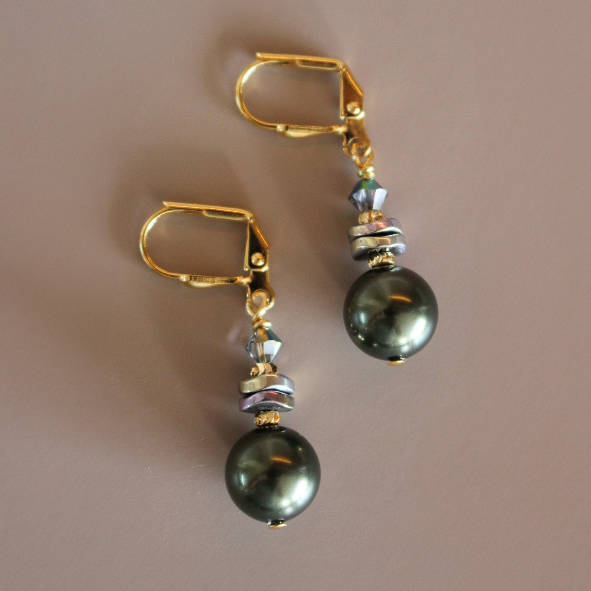 Nocturne Hunter Green Earrings- Short