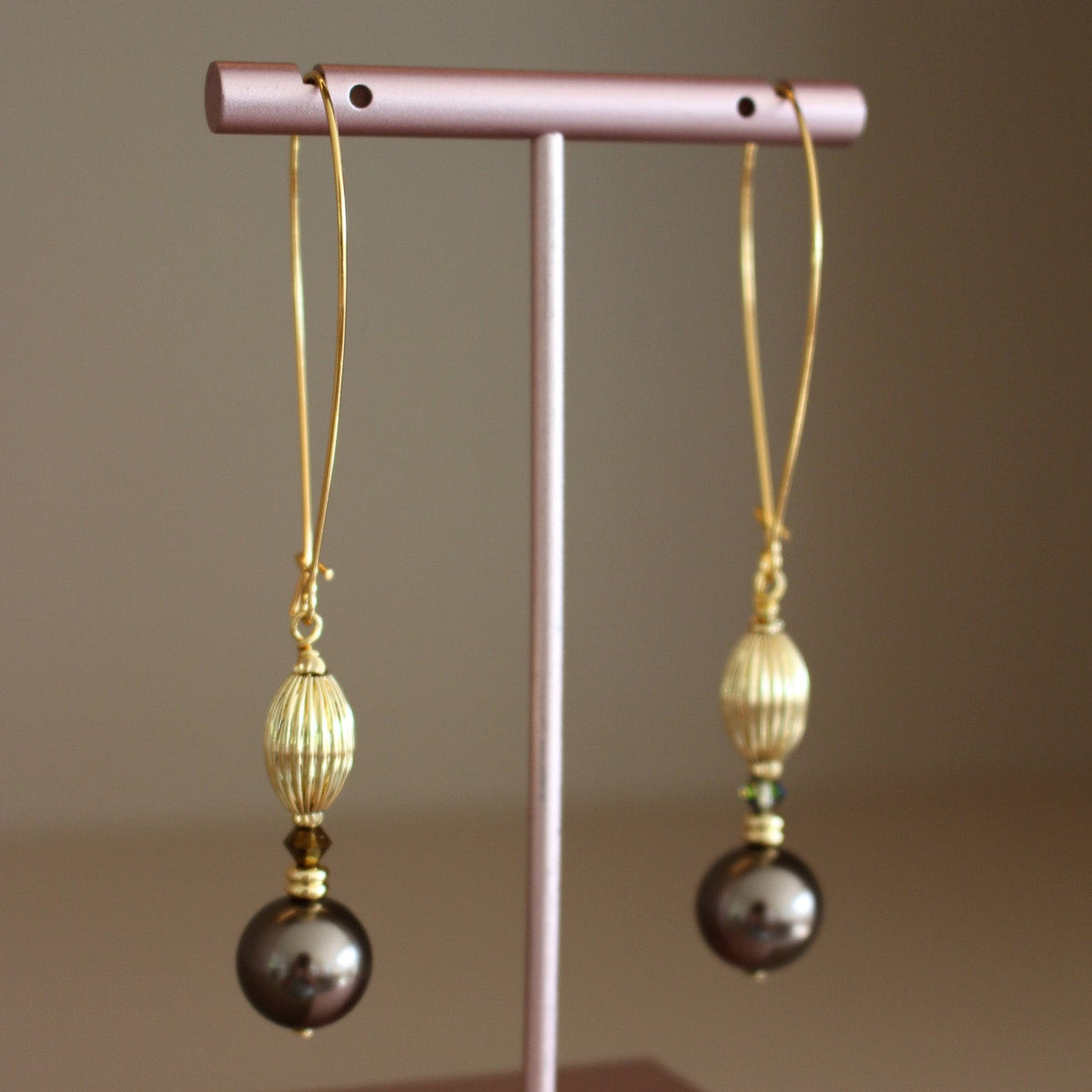Nocturne Mocha Earrings- Long