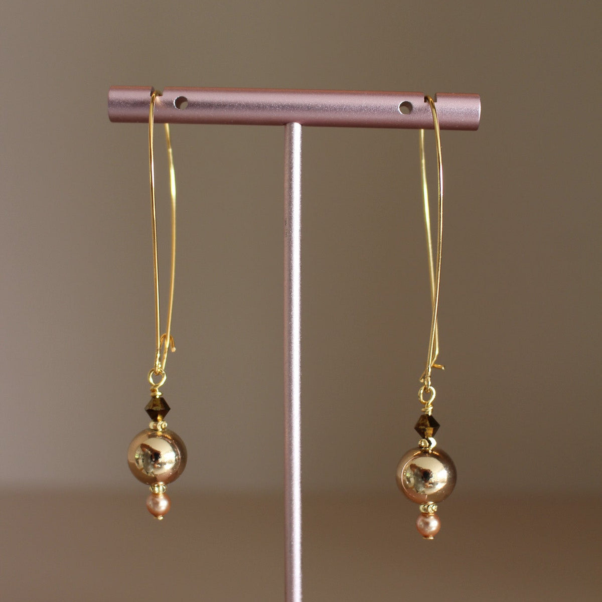 Nocturne Bronze Earrings- Long