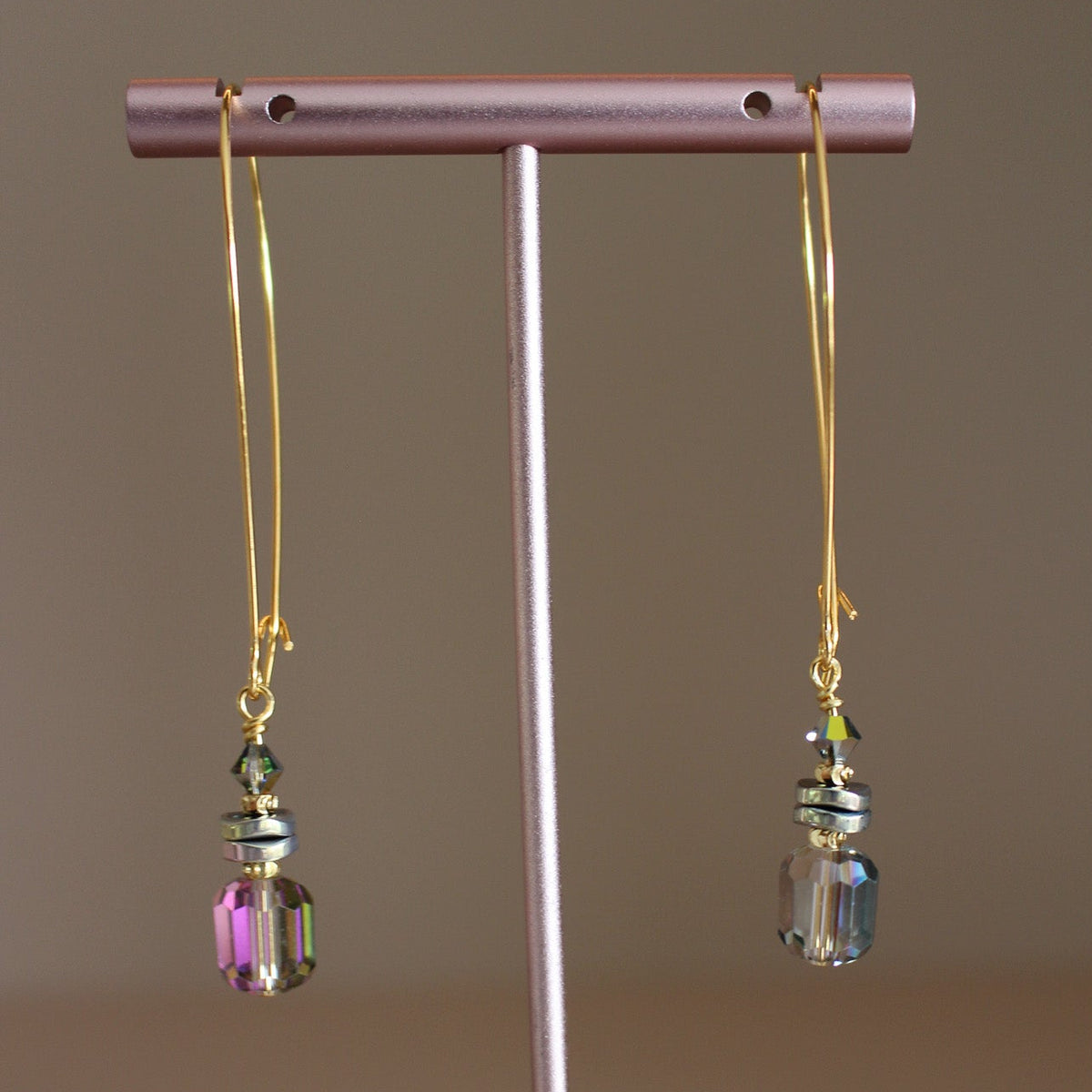 Nocturne Olive Earrings- Long