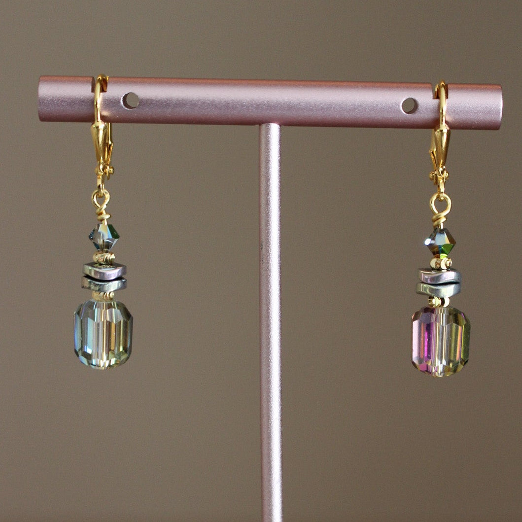 Nocturne Olive Earrings- Short