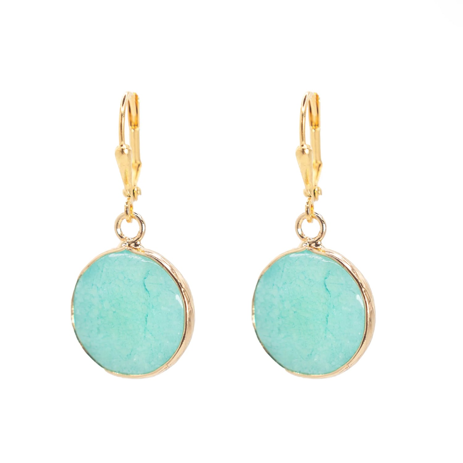 Aquamarine Drop Earrings- Short