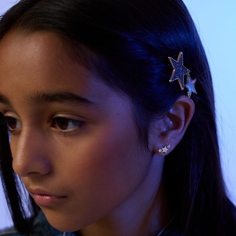Halley Triple Star Stud Earrings