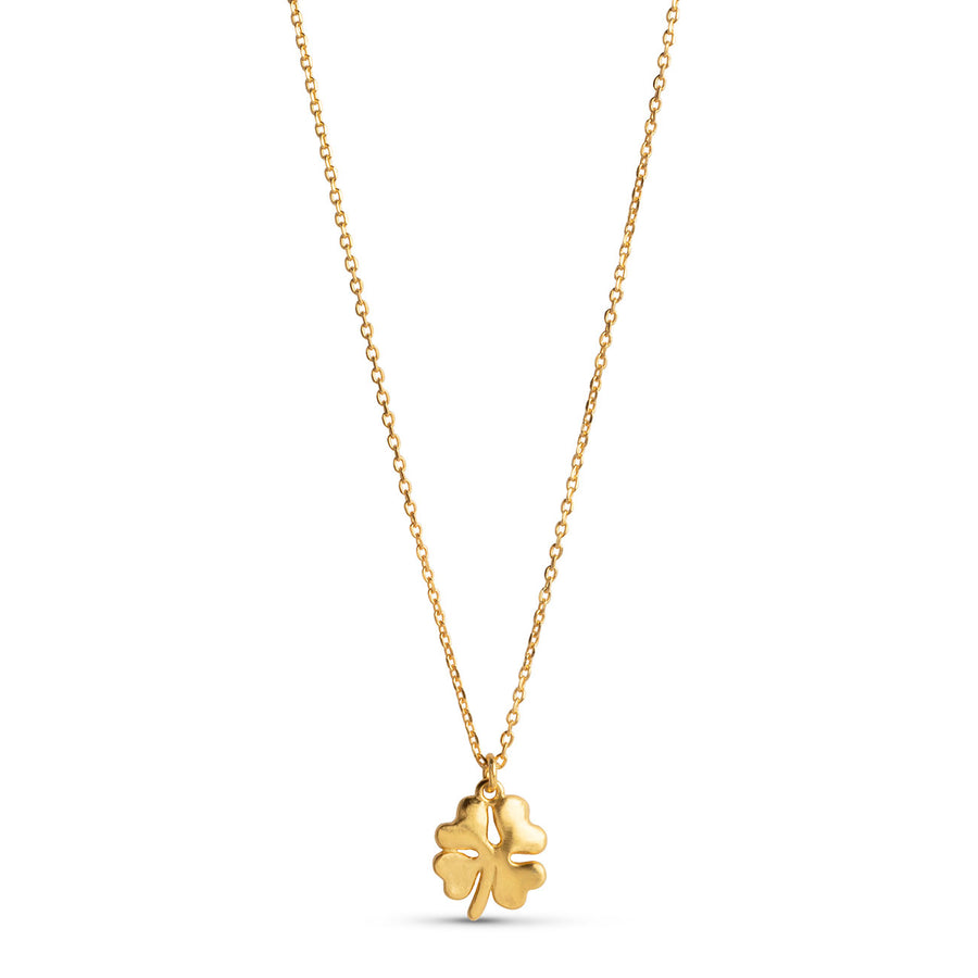 Organic Clover Necklace 18k Gold Plated Recycled Sterling Silver