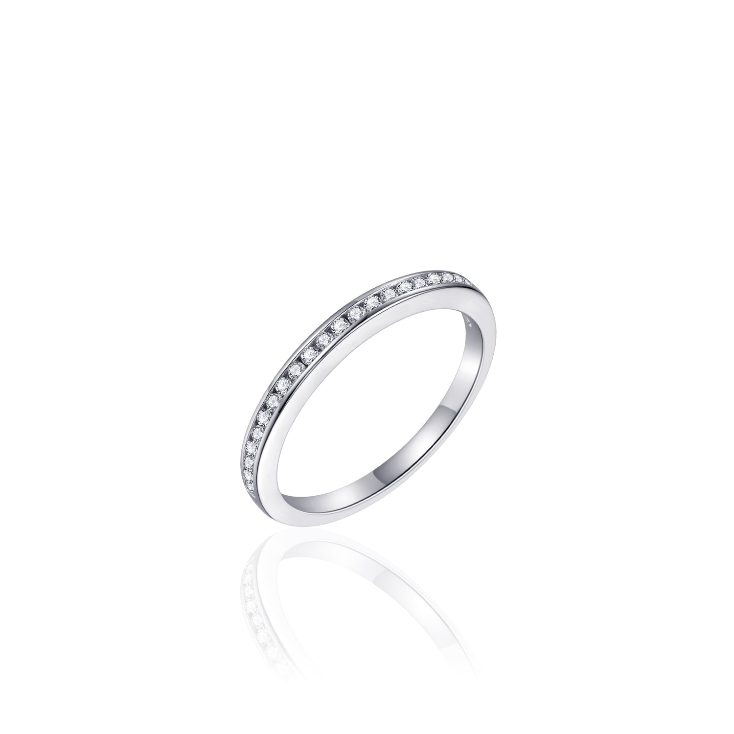 Pave Stacking Ring. 925 Sterling Silver.