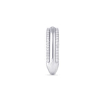 Shimmering Bold Band CZ Stone Ring. 925 Sterling Silver