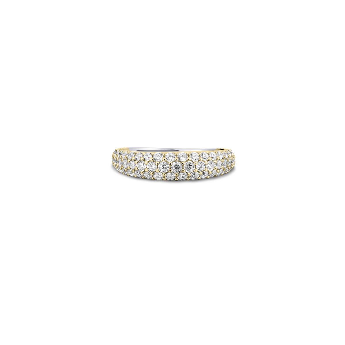 Pave Dome Ring Silver