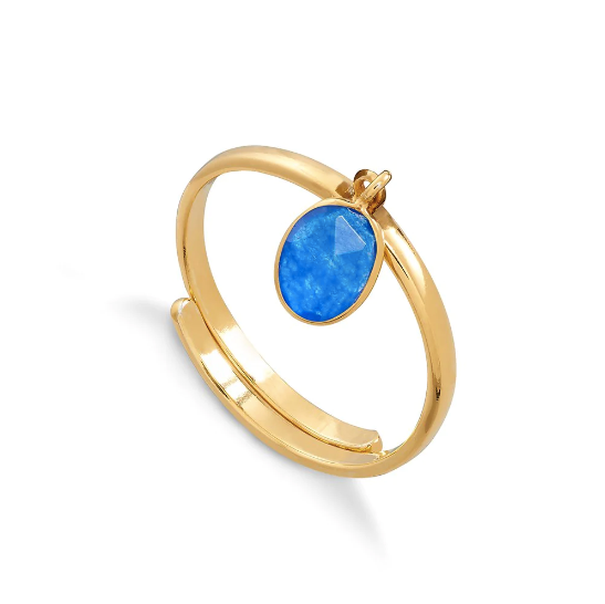 Rio Blue Quartz Gold Ring