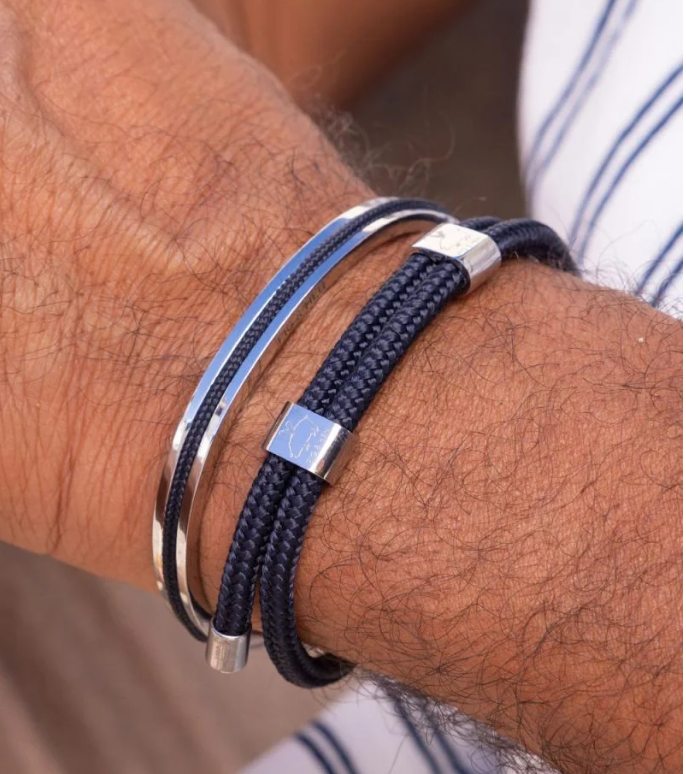 Navarch 6mm Navy/Silver Bracelet