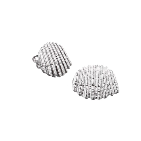 shell stud earrings; sterling silver earrings 