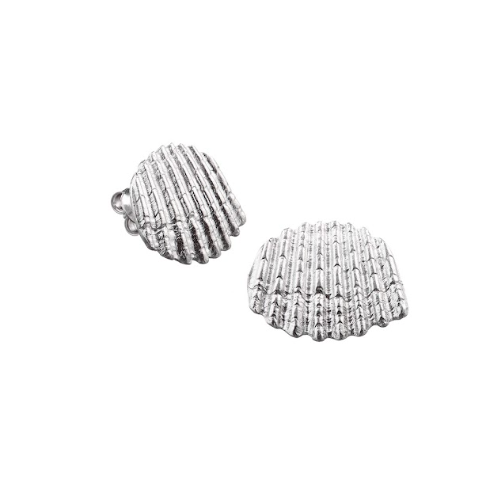 Flat Shell Stud Earrings