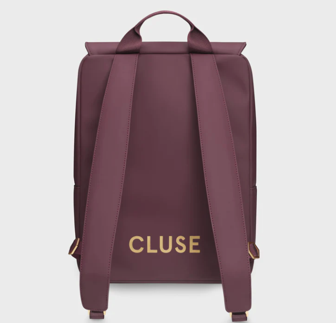 Cluse Backpack Plum, Gold Colour