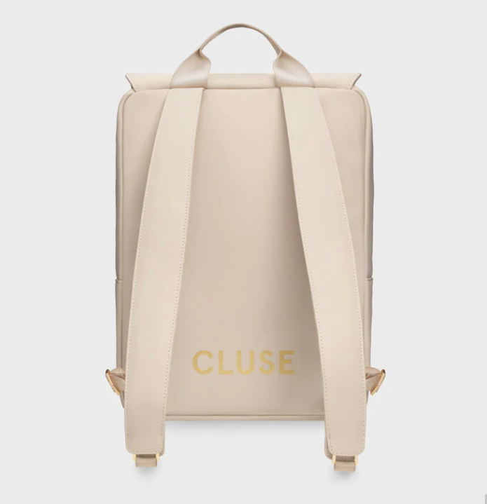 Cluse Backpack Beige, Gold Colour