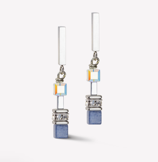 GeoCUBE® Precious Fusion Chunky Chain earrings light blue 5085210720