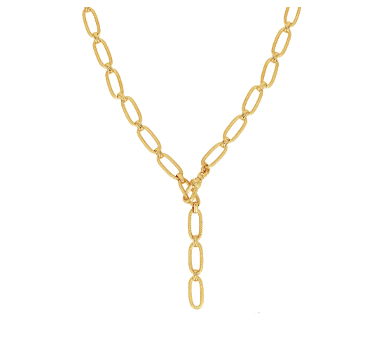 link necklace 24k gold plated 