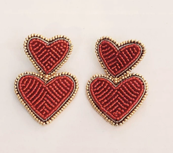 Double Heart Earrings