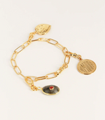 "amour" charm 24k gold plated