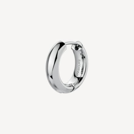 Nemesi Single Silver Hoop