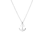 Anchor necklace; Sterling silver necklace