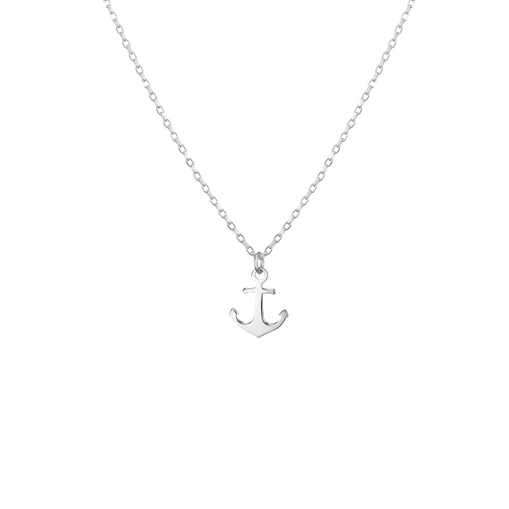 Anchor necklace; Sterling Silver Anchor meaningful Necklace