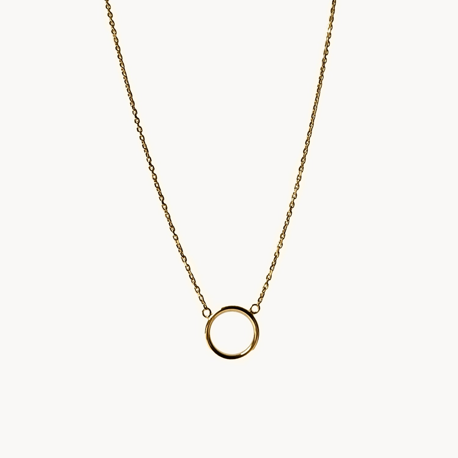 Circle Necklace ; 9ct Gold Necklace ; Delicate Jewellery