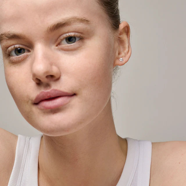 Organic Clover Mini Stud Earrings