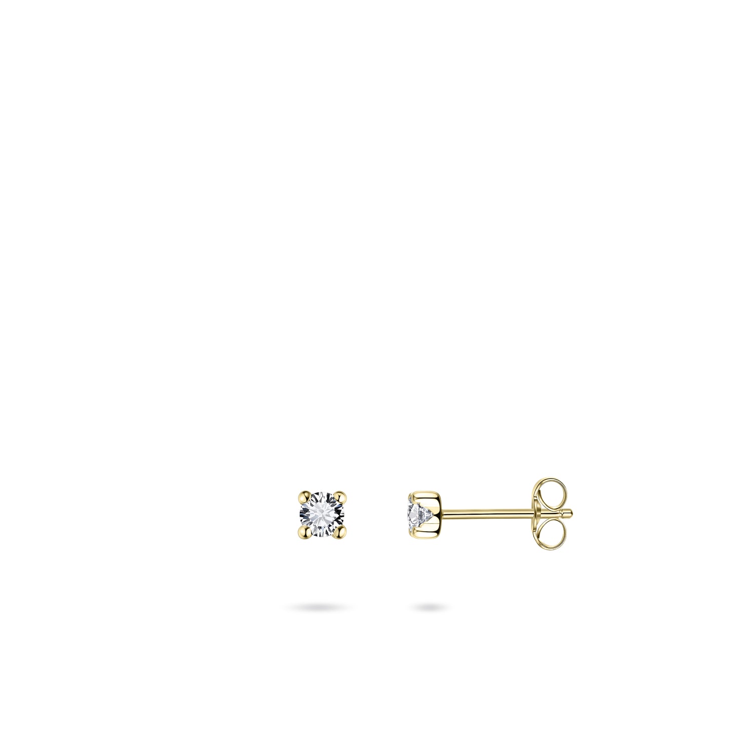 Sparkling 14k Gold Stud Earrings