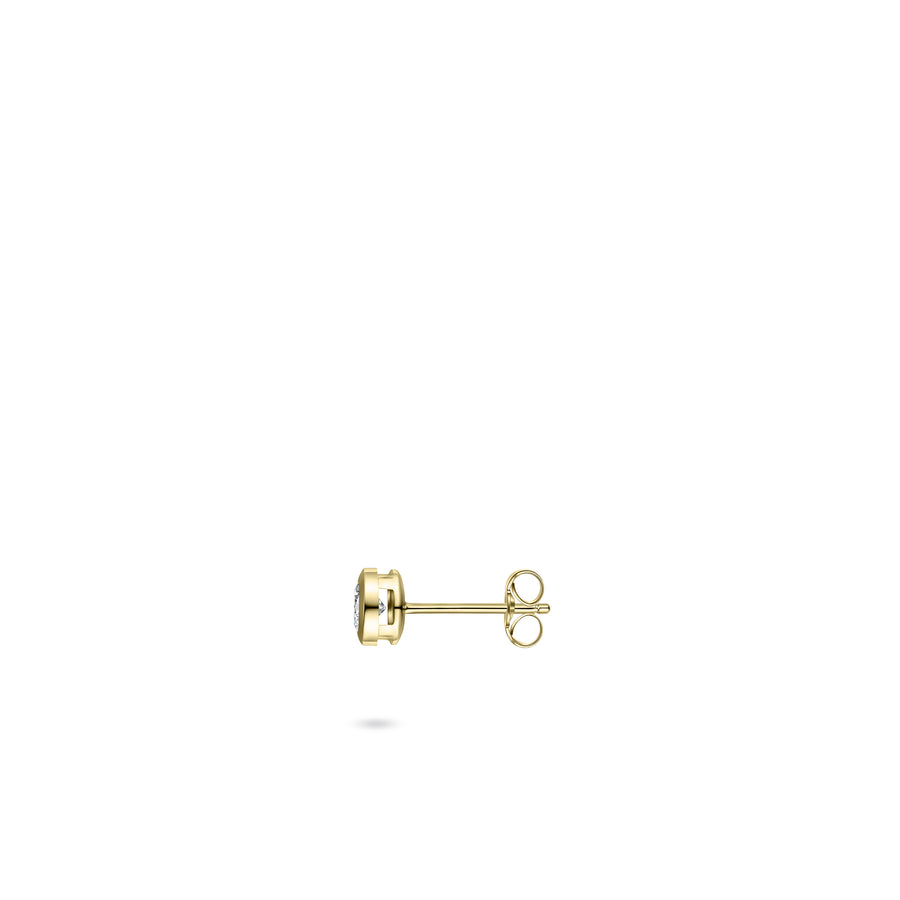 Round 14k Gold Stud Earrings