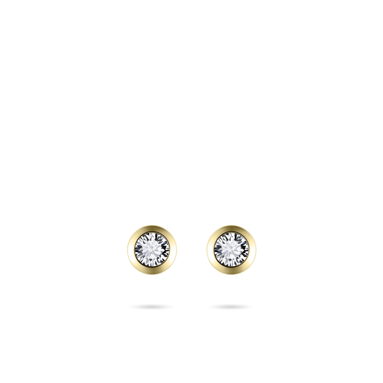 Round 14k Gold Stud Earrings