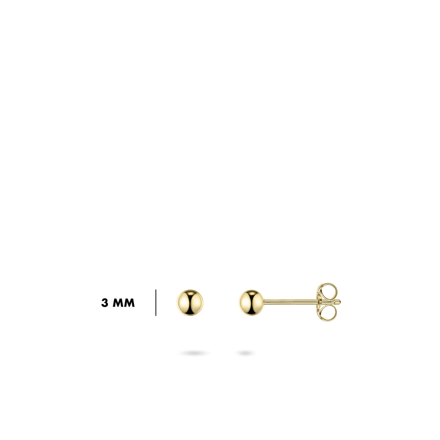 14k Gold Ball Stud Earrings