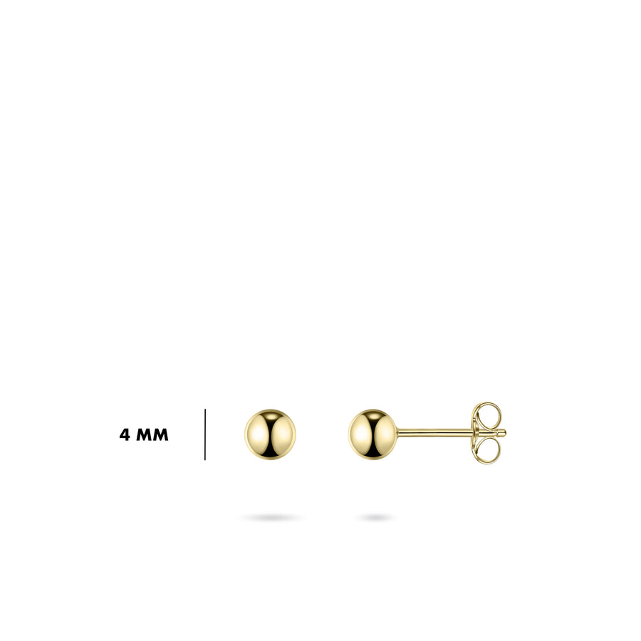 14k Gold Ball Stud Earrings