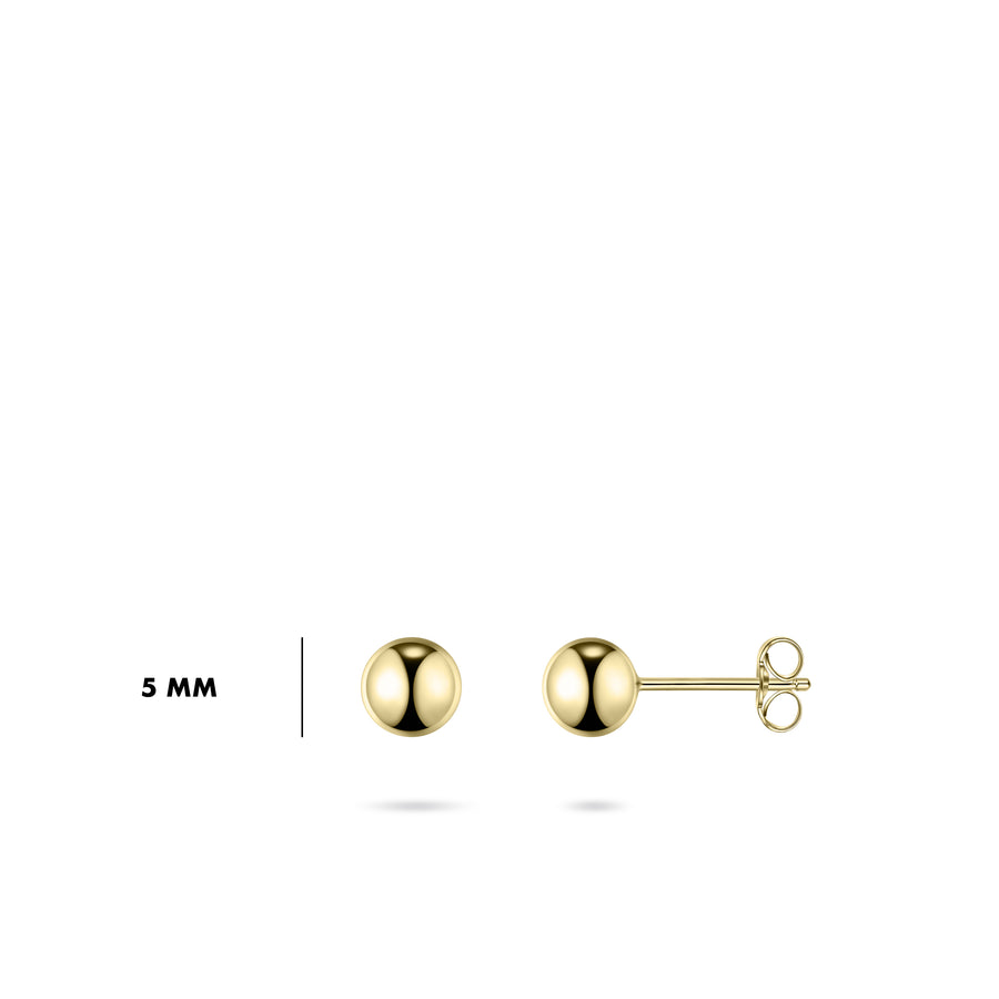 14k Gold Ball Stud Earrings