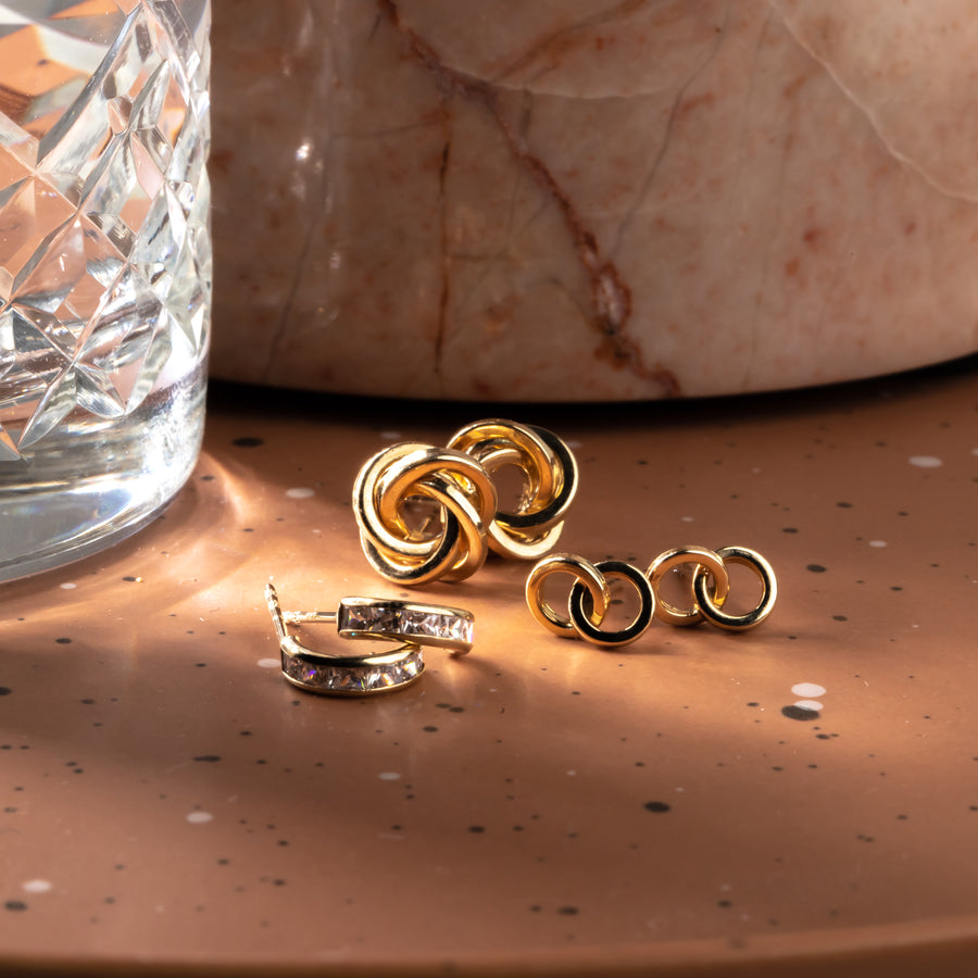 Interlinking 14k Gold Earrings